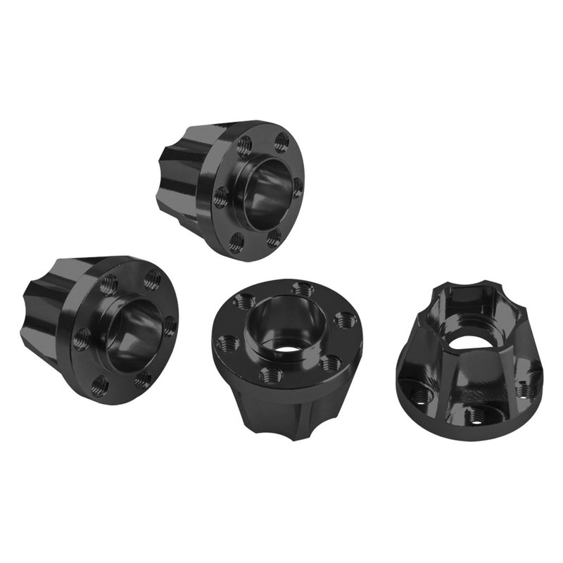 Vgoohobby Metal RC 12mm Wheel Hex Hub Extension Combiner Compatible with 1.9/2.2inch Wheel Rim Axial SCX10 Traxxas TRX4 D90 1/10 RC Crawler (15mm, Black) - Image 5